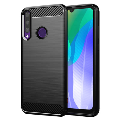 Husa pentru Huawei Y6p, Techsuit Carbon Silicone, negru