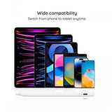Stylus pen Techsuit (T1), pentru Phones si Tablets, Active, Bluetooth, Type-C, 130mAh, alb