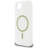 Husa pentru iPhone 16e, Guess IML Glitter Circle MagSafe (GUHMPSE4HFGERET), transparenta
