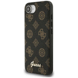 Husa pentru iPhone 16e, Guess Peony Script MagSafe (GUHMPSE4PGPYSK), negru