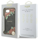 Husa pentru iPhone 16e, Guess Hardcase 4G Flower Print MagSafe (GUHMPSE4P4ROPEMCK), negru