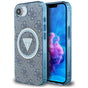 Husa pentru iPhone 16e, Guess IML Metal Glitter 4G Circle Triangle MagSafe (GUHMPSE4HG4PRTGB), albastru
