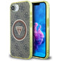 Husa pentru iPhone 16e, Guess IML Metal Glitter 4G Circle Triangle MagSafe (GUHMPSE4HG4PRTGW), maro