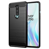 Husa pentru OnePlus 8, Techsuit Carbon Silicone, negru