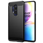 Husa pentru OnePlus 8 Pro, Techsuit Carbon Silicone, negru