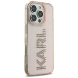 Husa pentru iPhone 16 Pro, Karl Lagerfeld IML Rhinestones (KLHCP16LHKLSTDCP), roz