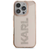 Husa pentru iPhone 16 Pro, Karl Lagerfeld IML Rhinestones (KLHCP16LHKLSTDCP), roz