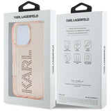 Husa pentru iPhone 16 Pro, Karl Lagerfeld IML Rhinestones (KLHCP16LHKLSTDCP), roz
