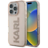 Husa pentru iPhone 16 Pro, Karl Lagerfeld IML Rhinestones (KLHCP16LHKLSTDCP), roz