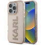 Husa pentru iPhone 16 Pro, Karl Lagerfeld IML Rhinestones (KLHCP16LHKLSTDCP), roz
