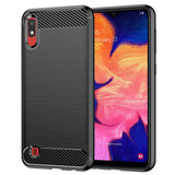 Husa pentru Samsung Galaxy A10, Techsuit Carbon Silicone, negru