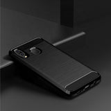 Husa pentru Samsung Galaxy A10, Techsuit Carbon Silicone, negru