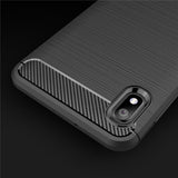 Husa pentru Samsung Galaxy A10, Techsuit Carbon Silicone, negru