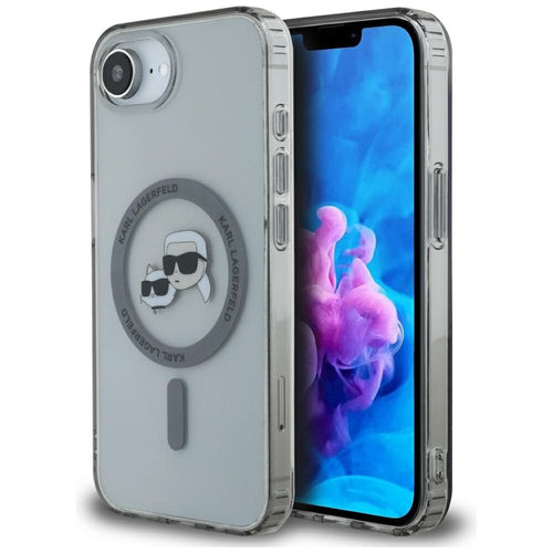 Husa pentru iPhone 16e, Karl Lagerfeld IML MagSafe (KLHMPSE4HLSKCK), negru
