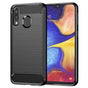 Husa pentru Samsung Galaxy A20e, Techsuit Carbon Silicone, negru