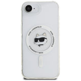 Husa pentru iPhone 16e, Karl Lagerfeld IML MagSafe (KLHMPSE4HLSCHH), albastru