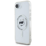 Husa pentru iPhone 16e, Karl Lagerfeld IML MagSafe (KLHMPSE4HLSCHH), albastru