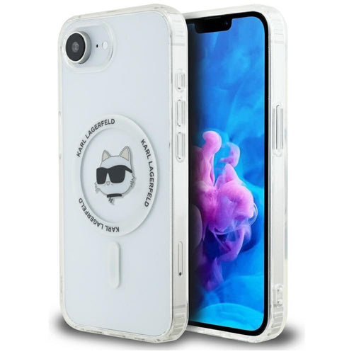 Husa pentru iPhone 16e, Karl Lagerfeld IML MagSafe (KLHMPSE4HLSCHH), albastru