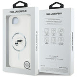Husa pentru iPhone 16e, Karl Lagerfeld IML MagSafe (KLHMPSE4HLSKCH), alb