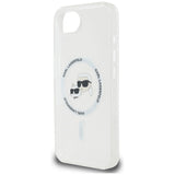 Husa pentru iPhone 16e, Karl Lagerfeld IML MagSafe (KLHMPSE4HLSKCH), alb