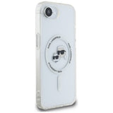 Husa pentru iPhone 16e, Karl Lagerfeld IML MagSafe (KLHMPSE4HLSKCH), alb