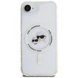 Husa pentru iPhone 16e, Karl Lagerfeld IML MagSafe (KLHMPSE4HLSKCH), alb