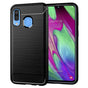 Husa pentru Samsung Galaxy A40, Techsuit Carbon Silicone, negru