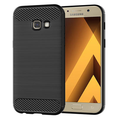 Husa pentru Samsung Galaxy A5 2017, Techsuit Carbon Silicone, negru