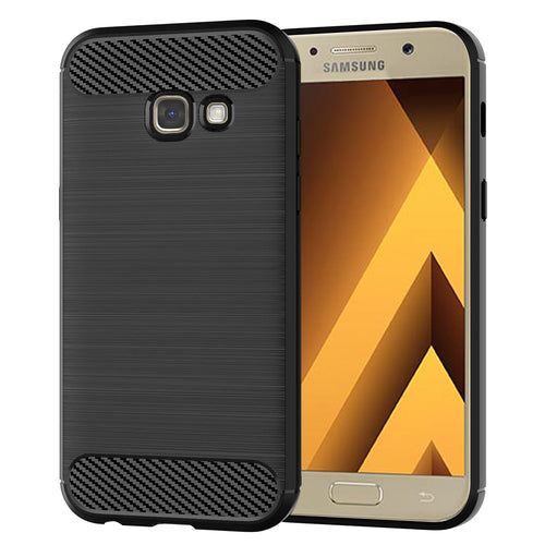 Husa pentru Samsung Galaxy A5 2017, Techsuit Carbon Silicone, negru