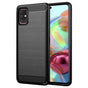 Husa pentru Samsung Galaxy A71 4G, Techsuit Carbon Silicone, negru
