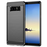 Husa pentru Samsung Galaxy Note 8, Techsuit Carbon Silicone, negru