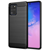 Husa pentru Samsung Galaxy S10 Lite, Techsuit Carbon Silicone, negru