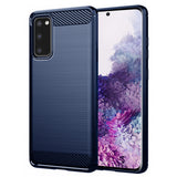 Husa pentru Samsung Galaxy S20, Techsuit Carbon Silicone, albastru
