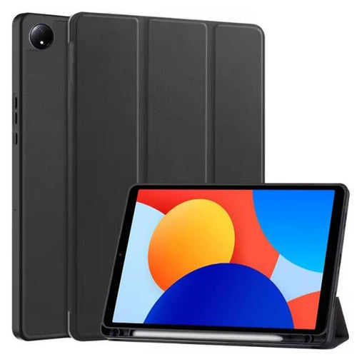 Husa tableta pentru Xiaomi Redmi Pad SE 4G, Techsuit Flex Trifold (cu Pencil Holder), negru