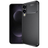 Husa pentru Samsung Galaxy S25 Edge, Techsuit CarbonFiber, negru