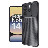 Husa pentru Xiaomi Redmi Note 14 5G, Techsuit CarbonFiber, negru