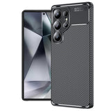 Husa pentru Samsung Galaxy S25 Ultra, Techsuit CarbonFiber, negru