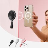 Suport de birou ESR Suction Phone Mount HaloLock (2K6500301), Hands-Free Mirror Phone Stand, Magnetic, 360° Rotation Ring, negru