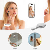 Suport de birou ESR Suction Phone Mount HaloLock (2K6500201), Hands-Free Mirror Phone Stand, Magnetic, 360° Rotation Ring, alb