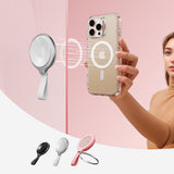 Suport de birou ESR Suction Phone Mount HaloLock (2K6500201), Hands-Free Mirror Phone Stand, Magnetic, 360° Rotation Ring, alb