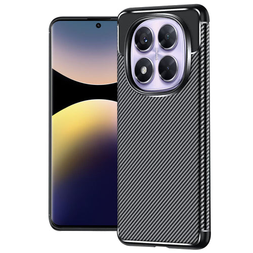 Husa pentru Xiaomi Redmi Note 14 Pro+ 5G, Techsuit CarbonFiber, negru
