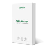 Cititor de carduri UGREEN Card Reader CR127 (20250), pentru Windows, MacOS, Linux, USB 3.0, TF/SD Card Slot, Plug & Play, 5Gbps, 15cm, negru