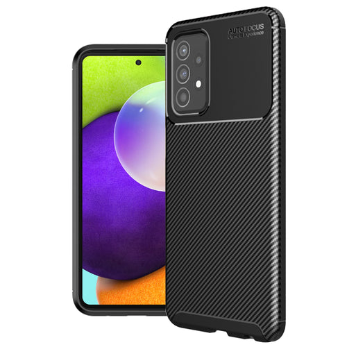 Husa pentru Samsung Galaxy A52 5G, Techsuit CarbonFiber, negru