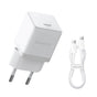 Incarcator retea Baseus Palm (P10111602213-01), Type-C Cable Included, Incarcare rapidar, USB-C, PD 20W, 5V/3.0A, 1m, alb