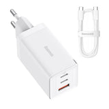 Incarcator retea Baseus GaN5 Pro (CCGP120202), Type-C Cable Included, Incarcare rapida, 2xType-C, USB, 65W, 100W, 1m, alb
