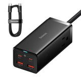 Incarcator retea Baseus /Powerstrip (PSZM000201), Type-C Cable Included, 2 x AC, 2 x USB, 2 x Type-C, 100W, negru