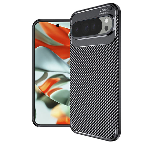 Husa pentru Google Pixel 9 Pro XL, Techsuit CarbonFiber, negru