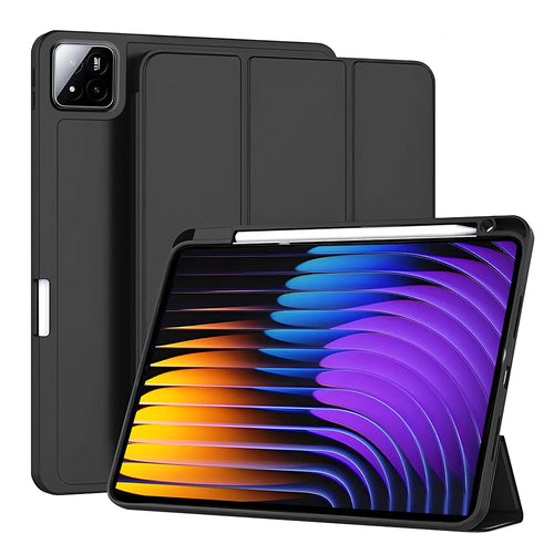 Husa tableta pentru Xiaomi Pad 7, Techsuit Flex Trifold (cu Pencil Holder), negru