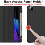 Husa tableta pentru Xiaomi Pad 7, Techsuit Flex Trifold (cu Pencil Holder), negru
