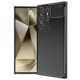 Husa pentru Samsung Galaxy S24 Ultra, Techsuit CarbonFiber, negru